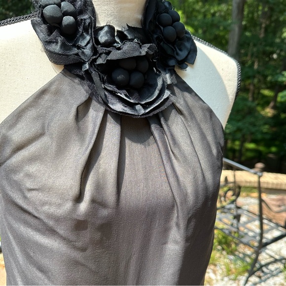 BCBGMaxAzria Tops - BCBG MAXAZRIA Rosette Halter Top